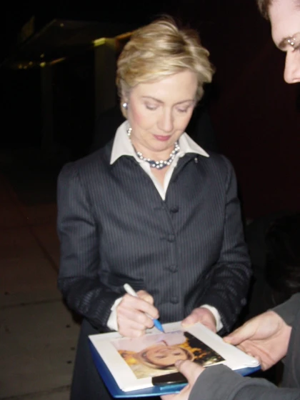 Madeleine Albright Hillary Clinton Signed Autographed 12x18 Photo Powerful Women