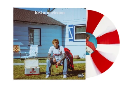 Machine Gun Kelly signed insert with Red & White Vinyl "Lost Americana"