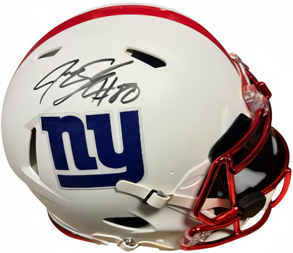 Jeremy Shockey Signed New York Giants Riddell Full Size Speed Authentic Helmet W/ Visor #80  Fanatics Hologram