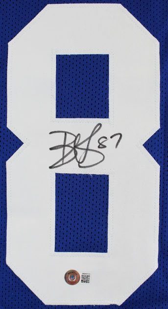 Reggie Wayne Authentic Signed Blue Pro Style Jersey Autographed BAS Witnessed