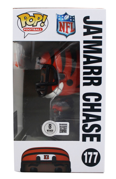 Bengals Ja'Marr Chase Authentic Signed #177 Funko Pop Vinyl Figure BAS Witnessed