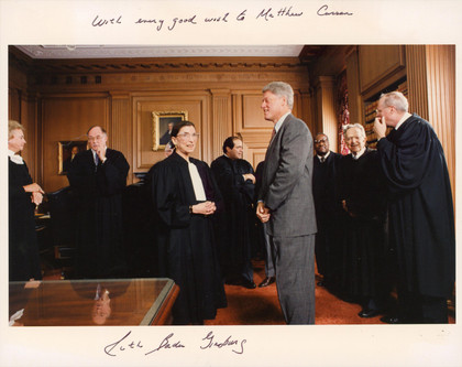 Ruth Bader Ginsberg USSCJ Authentic Signed 8x10 Horizontal Photo BAS #AE64747