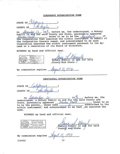 Martin Mull Hand-Signed 1990 MGM Hollywood Studio Screenplay Contract