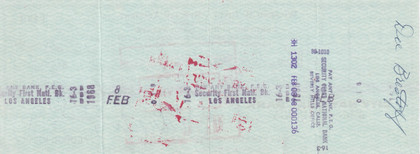 Bill Bixby Hand-Signed 1968 Personal Bank Check