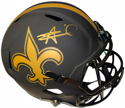 Alvin Kamara Signed New Orleans Saints Nfl Riddell Fs Eclipse Rep Helmet  Beckett Witnessed