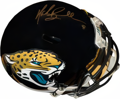 Mark Brunell Signed Jacksonville Jaguars Nfl Riddell Speed Fs Rep Helmet W/ Custom Gold Visor #8  Radtke Holo
