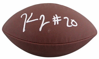 Steelers Kaleb Johnson Signed Wilson Super Grip Football W/ Case BAS Witnessed