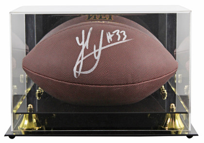 Steelers Jack Sawyer Signed Wilson Super Grip Football W/ Case BAS Witnessed
