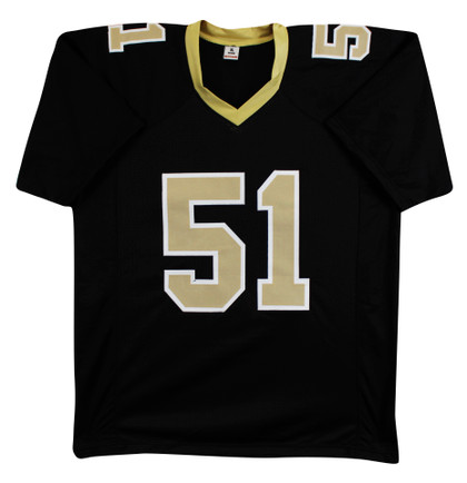 Jonathan Vilma "SB XLIV Champ" Signed Black Pro Style Jersey JSA Witnessed