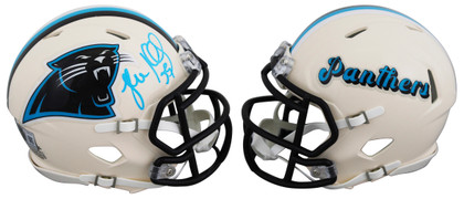 Panthers Luke Kuechly Signed Retro Speed Mini Helmet W/ Case BAS Witnessed