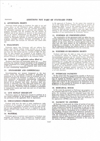 Historic 1957 NBC Television Engagement Portfolio