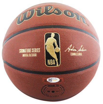 Celtics Kevin Garnett Signed Wilson Trophy Series Basketball w/ Case JSA Witness