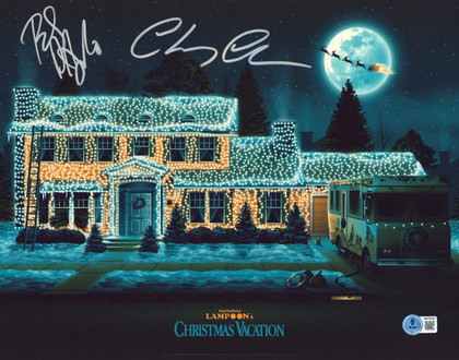 Chevy Chase & Beverly D'Angelo Christmas Vacation Signed 11x14 Photo BAS Wit 5