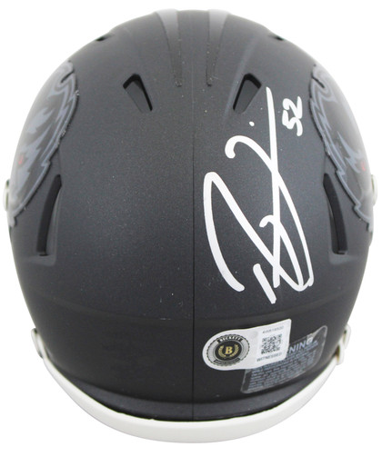 Ravens Ray Lewis Signed 2026 On-Field Alt Speed Mini Helmet W/ Case BAS Witness