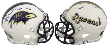 Ravens Ray Lewis Authentic Signed Retro Speed Mini Helmet BAS Witnessed