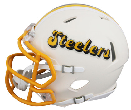 Steelers Jerome Bettis Signed Retro Speed Mini Helmet W/ Case BAS Witnessed
