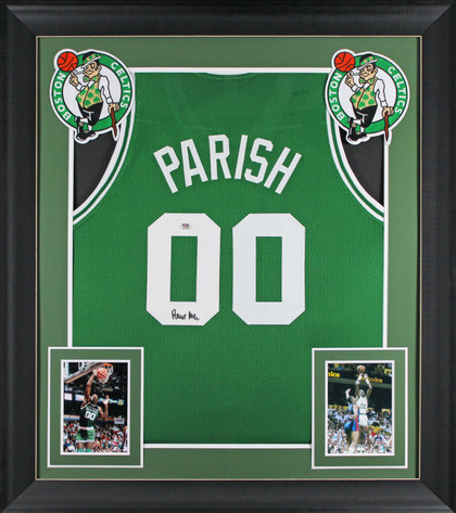 Robert Parish Authentic Signed Green Pro Style Framed Jersey Autographed PSA/DNA