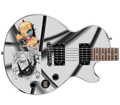 Korn Signed Gibson Epiphone The Nothing Cd Album Graphics Guitar ACOA Version 3