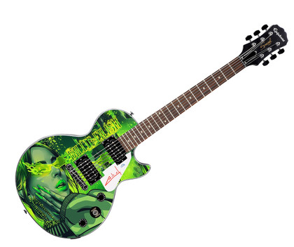 Billie Eilish Autographed Gibson Epiphone Les Paul Photo Graphics Guitar ACOA ACOA Version 1