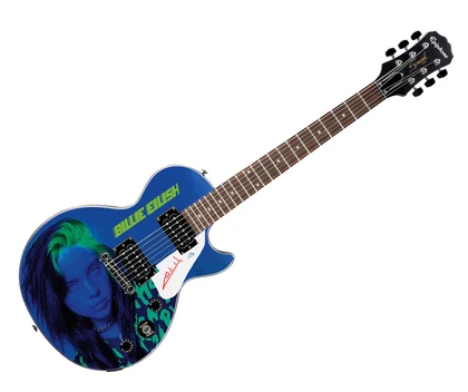 Billie Eilish Autographed Gibson Epiphone Les Paul Photo Graphics Guitar ACOA ACOA Version 2