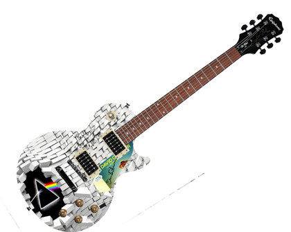 Pink Floyd David Gilmour Epiphone Gibson Les Paul Photo Graphics Guitar ACOA JSA