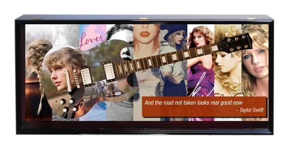 Taylor Swift Signed Custom Graphics Guitar Shadowbox Display ACOA