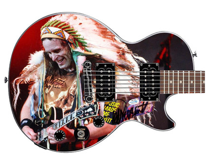 Ted Nugent Live Concert Signed Custom Graphics Gibson Epiphone Guitar ACOA