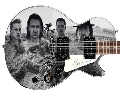 U2 Bono Autographed Custom Epiphone "Joshua Tree" Graphics Guitar