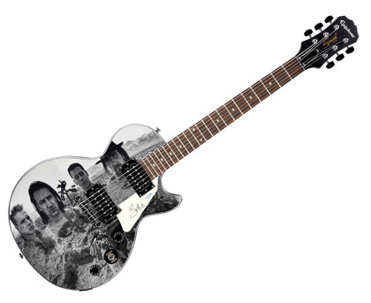 U2 Bono Autographed Custom Epiphone "Joshua Tree" Graphics Guitar