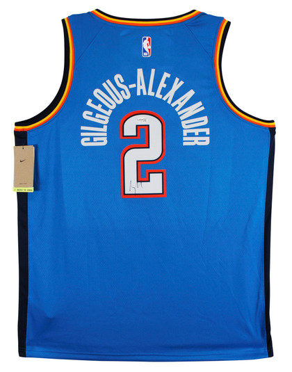Thunder Shai Gilgeous-Alexander Signed Blue Nike Icon Ed. Jersey JSA #CN81300