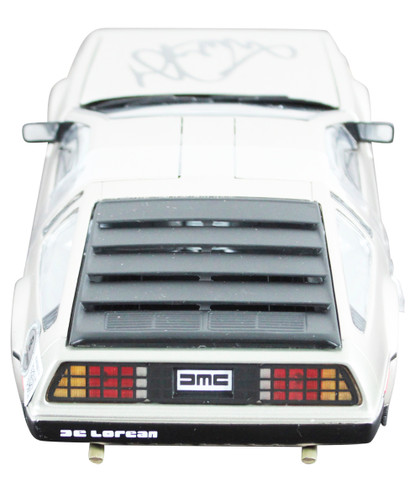 Michael J. Fox Back To The Future Signed 1:18 Die Cast DeLorean Time Machine BAS