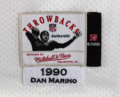 Dolphins Dan Marino "HOF MVP" Signed White 1990 TB Mitchell & Ness Jersey BAS 2