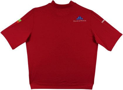 John Daly Authentic Signed Match Worn Red Quarter Zip Golf Shirt BAS #BH00332