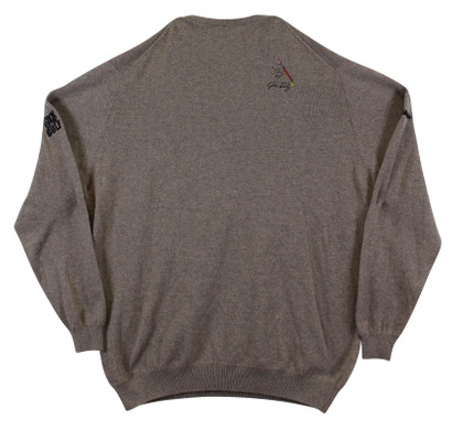 John Daly Signed Match Worn Tan Johnstons of Elgin Cashmere Sweater BAS