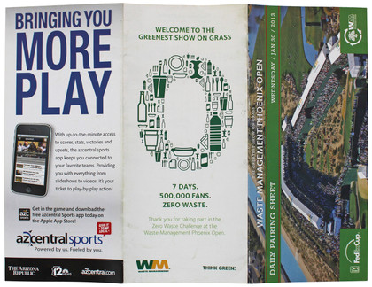 Phil Mickelson Authentic Signed Waste Management Phoenix Open Map BAS #BK12635