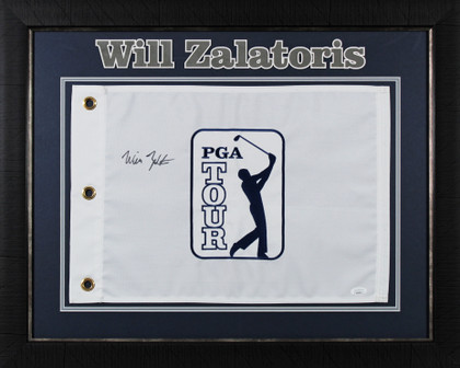 Will Zalatoris Authentic Signed & Framed PGA TOUR Pin Flag JSA #AN43954