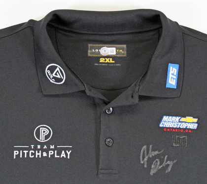 John Daly Authentic Signed Match Worn Black Loudmouth Polo Shirt BAS #BK84778