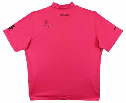 John Daly Authentic Signed Match Worn Pink Loudmouth Polo Shirt BAS #BK84762