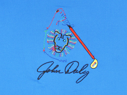 John Daly Authentic Signed Match Worn Blue Polo Shirt BAS #BK84739