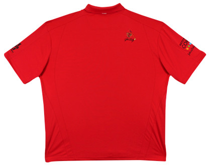 John Daly Authentic Signed Match Worn Red Pin High Polo Shirt BAS #BK84732JD133