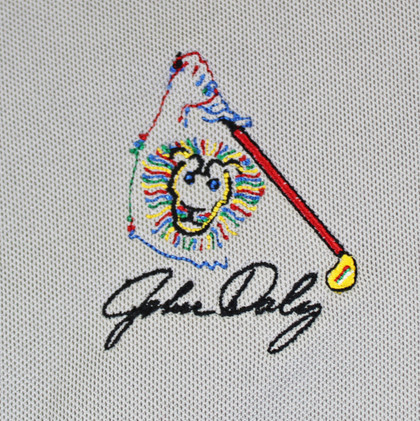 John Daly Authentic Signed Match Worn Grey Loudmouth Shirt BAS #BK84748