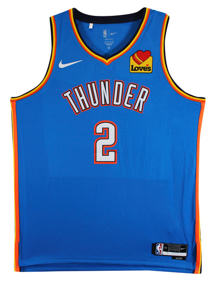 Thunder Shai Gilgeous-Alexander Signed Blue Nike Icon Ed. Jersey PSA #AQ71719