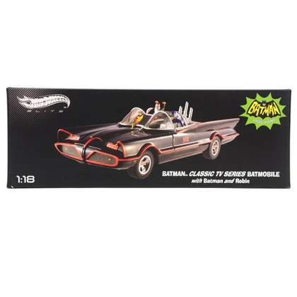 Adam West, Burt Ward Autographed ELITE 1:18 Scale Die-Cast Batmobile w Figures