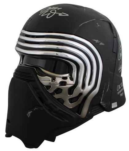 Star Wars (13) Driver, Herring, Towersey, Rose  Signed Kylo Ren FS Helmet BAS