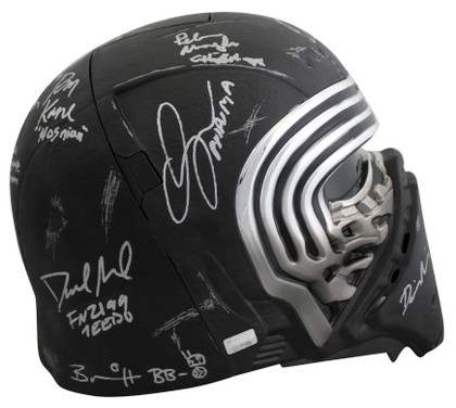 Star Wars (19) Driver, Ridley, Daniels, Mayhew, Signed Kylo Ren FS Helmet BAS