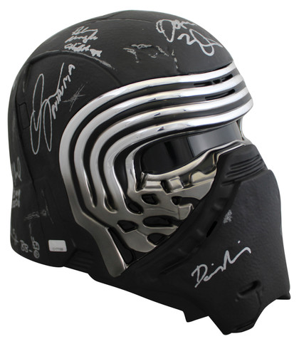 Star Wars (19) Driver, Ridley, Daniels, Mayhew, Signed Kylo Ren FS Helmet BAS