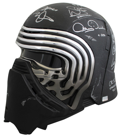 Star Wars (19) Driver, Ridley, Daniels, Mayhew, Signed Kylo Ren FS Helmet BAS