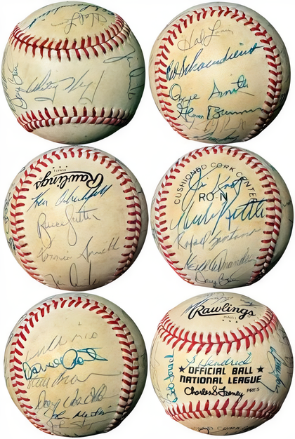 1983 St. Louis Cardinals Team Signed Ofc Ronl Baseball 24 Sigs  Coa Herzog/Ozzie Smith/Kaat/Hernandez/Sutter