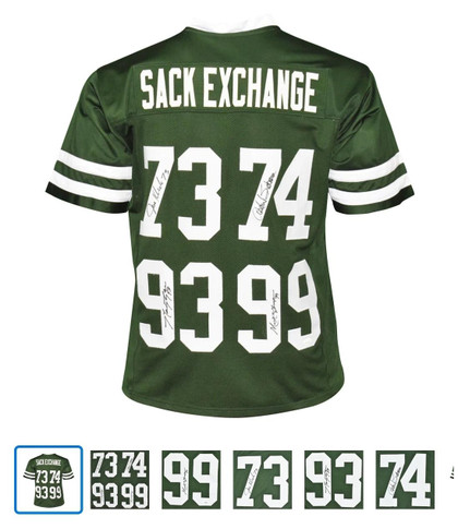 The New York Sack Exchange Signed Football Jersey JSA Witness ITP JSA