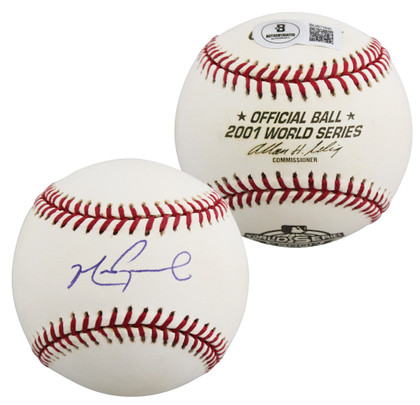 D-Backs Mark Grace Authentic Signed 2001 World Series Logo Baseball W/ Case BAS
